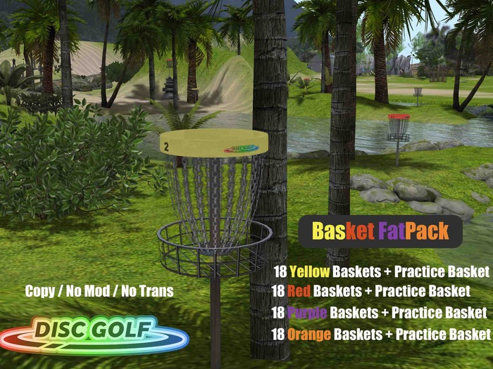 Second Life Marketplace Disc Golf Basket FatPack